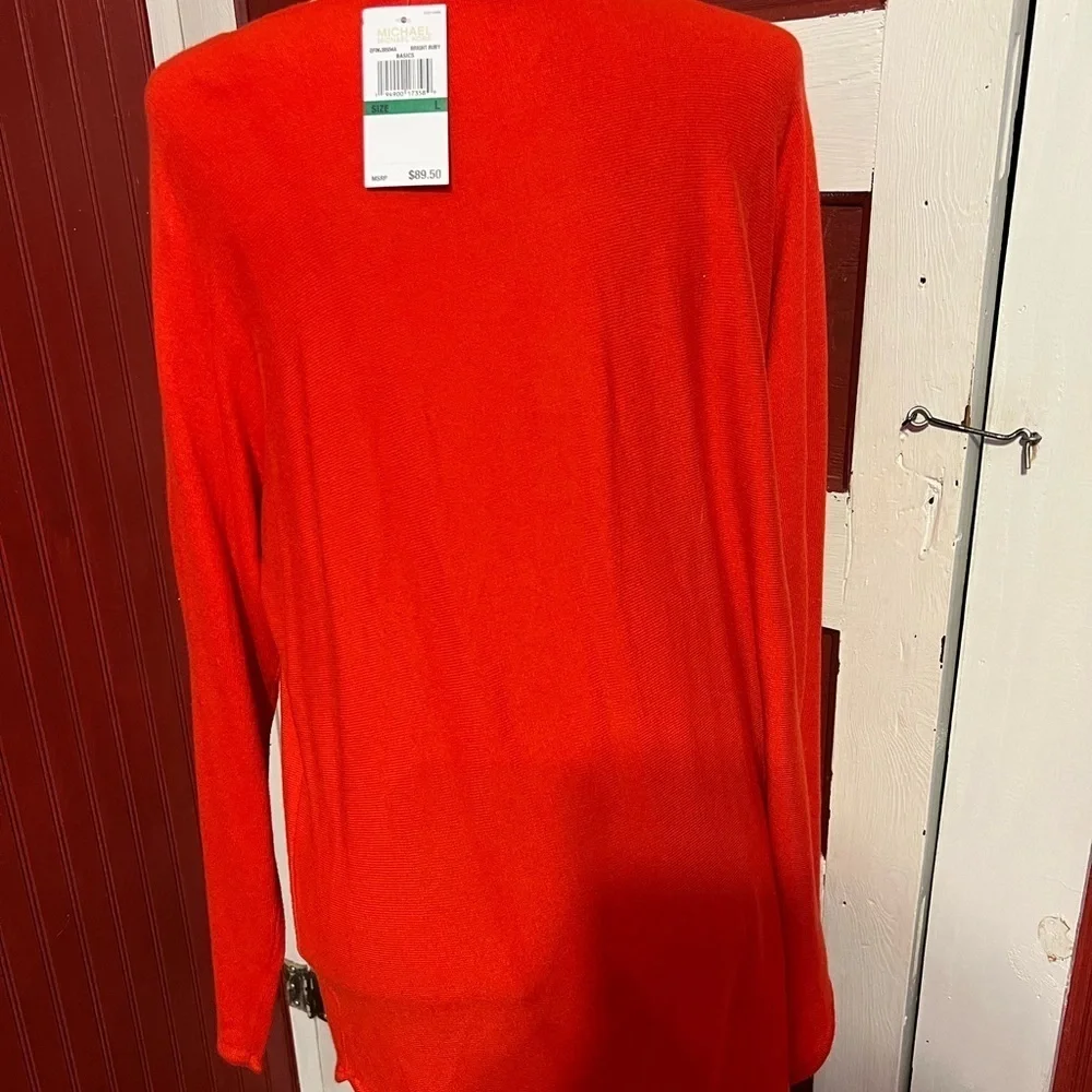 NWT Ruby Red Michael Kors Sweater Dress L - Picture 3 of 7
